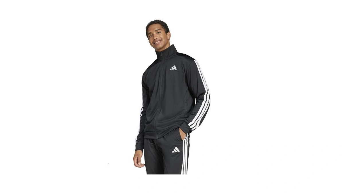 Adidas Men's 3-stripes Tricot Regular Sportswear Track Top, Black, X-small