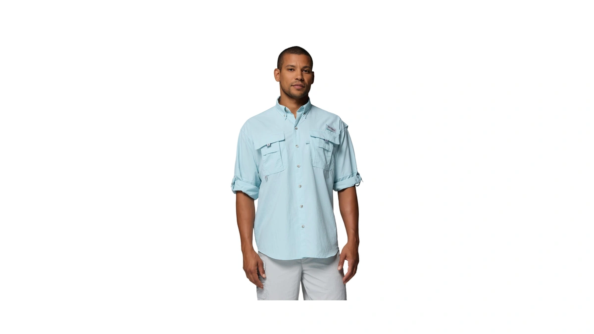 Columbia Men's Pfg Bahama Ii Long Sleeve Fishing Shirt, Marine