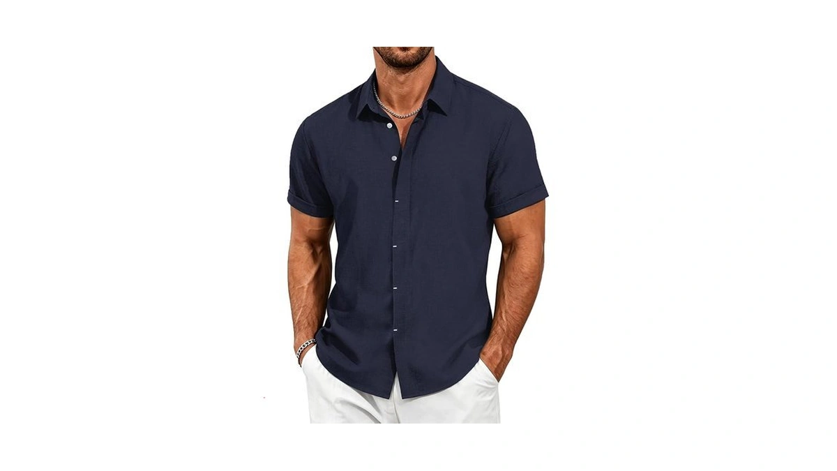 Mapick Men's Short Sleeve Beach Shirt For Vacation And Resort