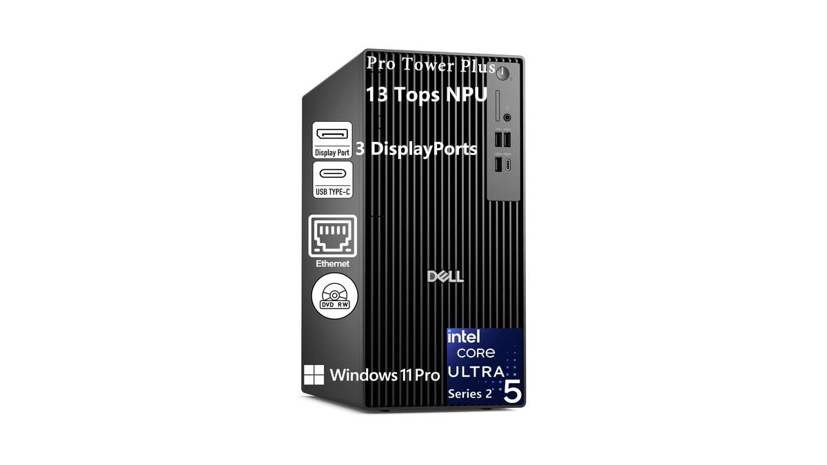 Dell Pro Tower Plus Qbt1250 Business Desktop Computer, Intel Core