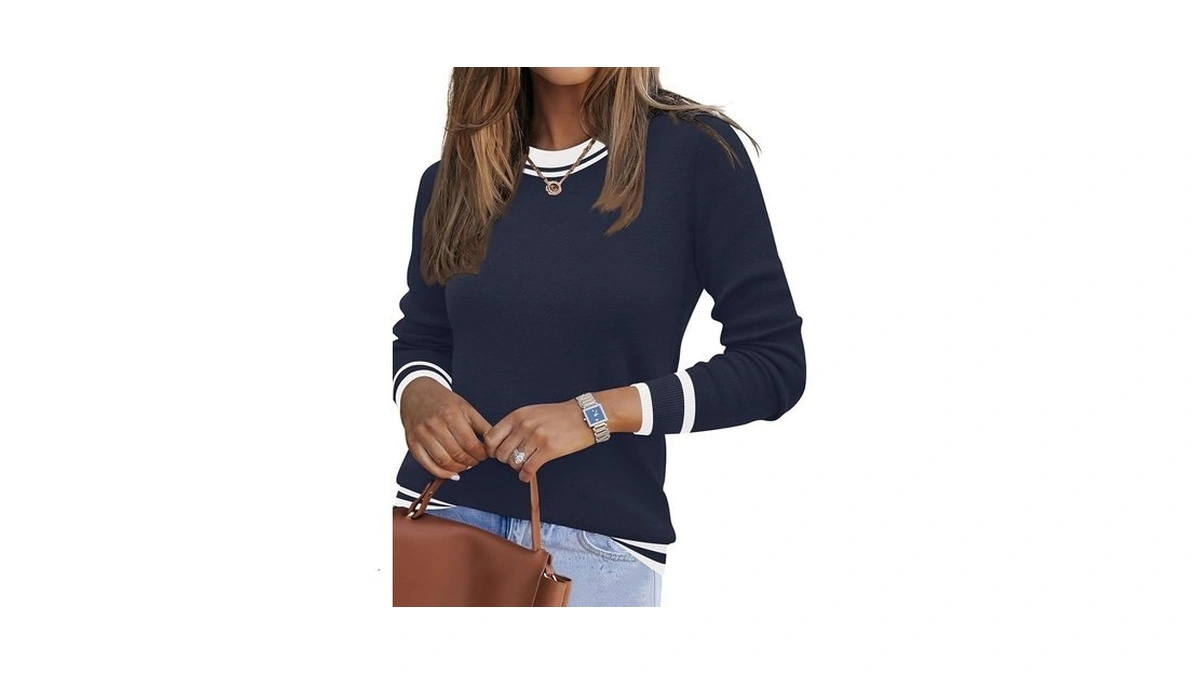 Ivicoer Lightweight Sweaters For Women Trendy Long Sleeve Crew Neck