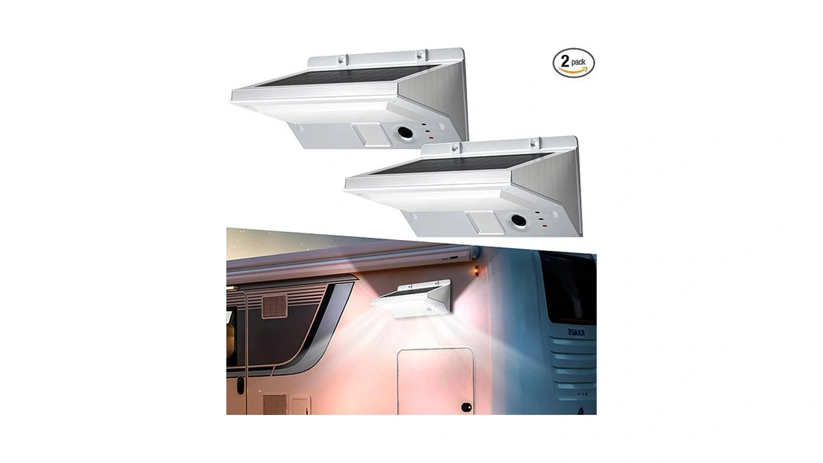 Coxseni Solar Rv Porch Lights 2 Pack, Motion Sensor Outdoor