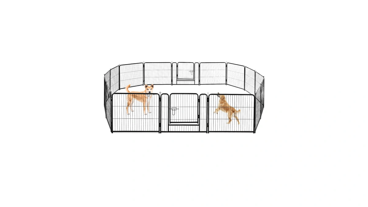 Newbulig Dog Playpen For Indoor 24 Inch 16 Panels -
