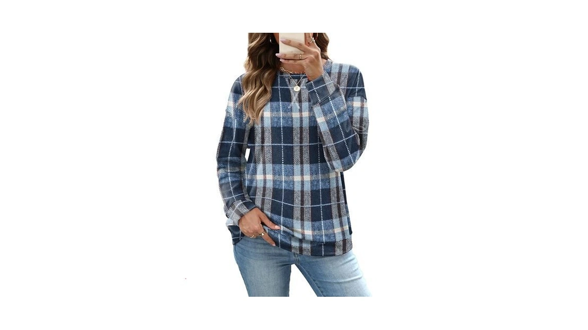 Fall Clothes Tops For Women Early Fashion 2026 Sweatshirts Blue
