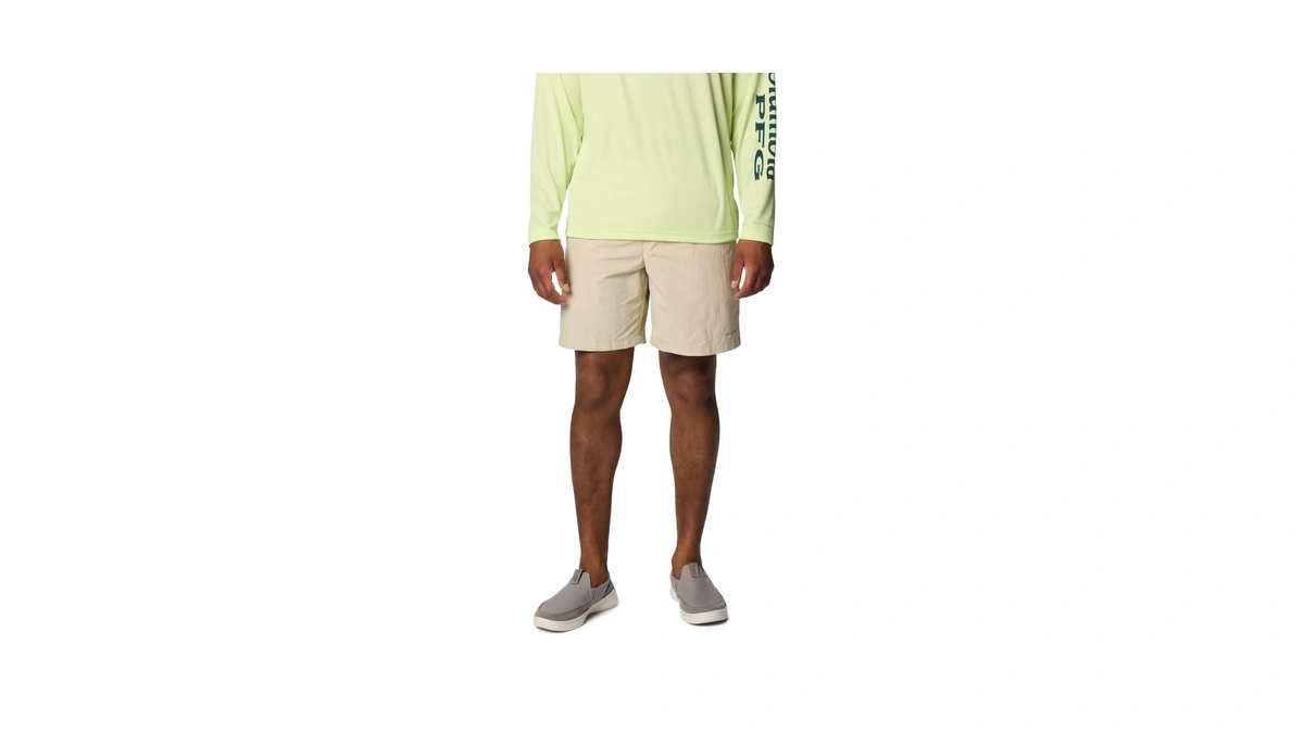 Columbia Mens Pfg Backcast Iv Quick Dry Swim Shorts, Fossil,