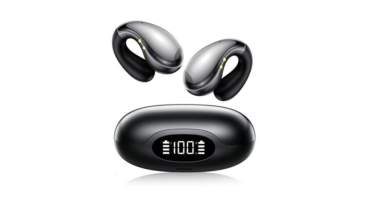 Eexxyz Clip On Open Ear Earbuds Wireless Bluetooth With Real-time