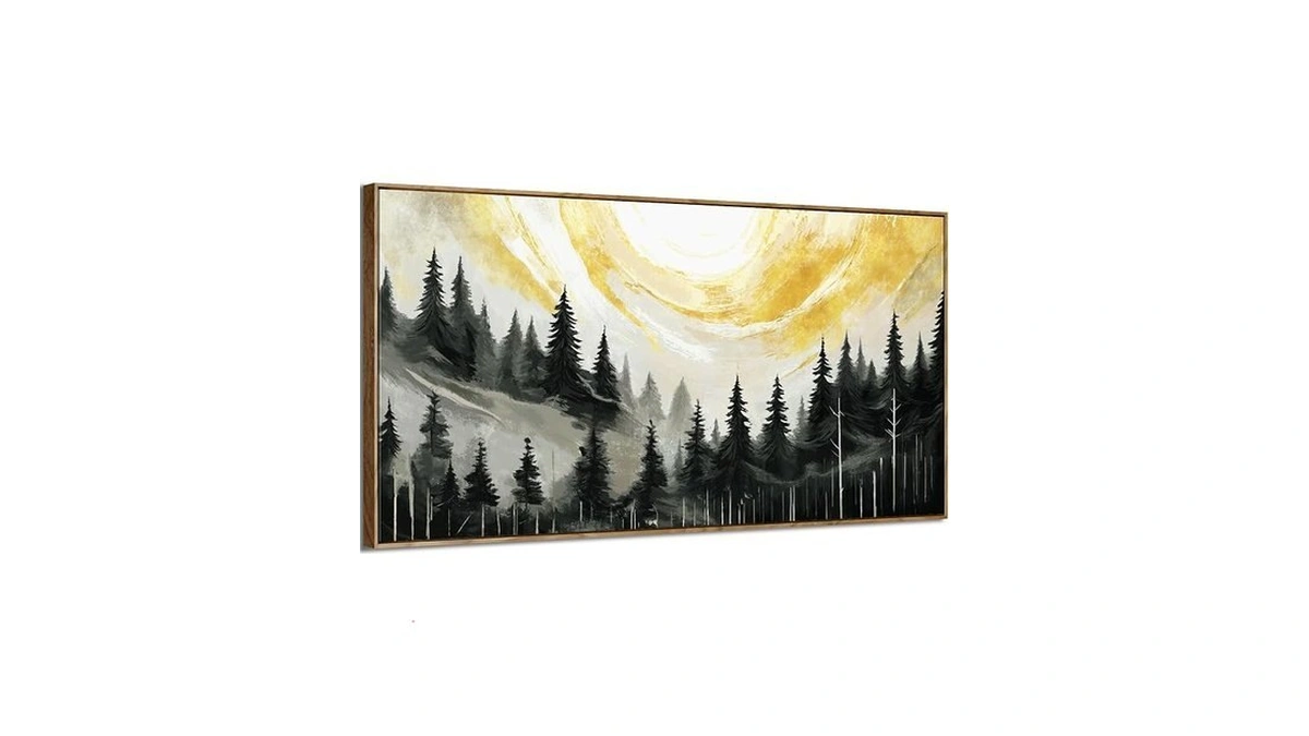 Artzon Black Tree Wall Decor – Framed Nature Aesthetic Pine