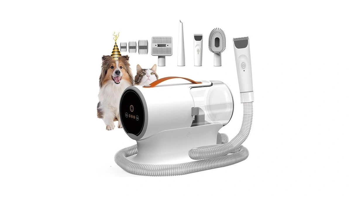 Fixr Dog Grooming Vacuum Kit With Clippers, 12000pa Strong Suction,