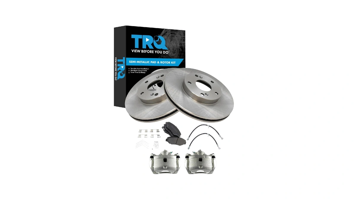 Trq Front Brake Pad And Rotor Set Semi Metallic Rotors