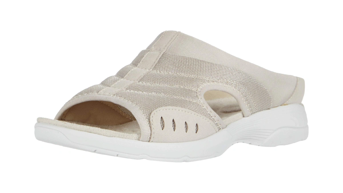 Easy Spirit Traciee2 Women's Sandal, 8.5 E Us, Silver Grey-taupe
