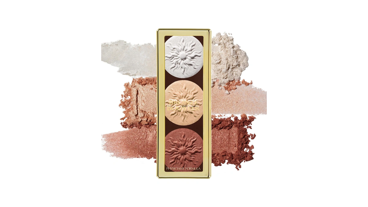 Physicians Formula Bronze Booster Highlight & Contour Palette With Brush,