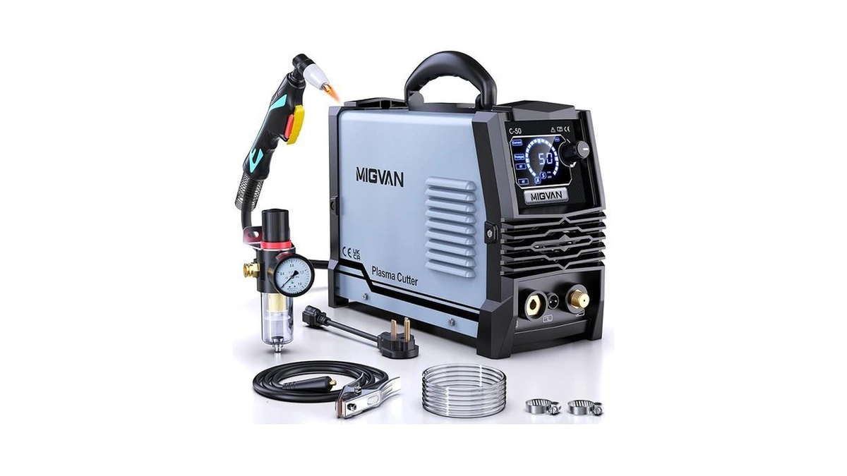 50amps Plasma Cutter, Large Led Screen Display, Migvan Cutter Machine