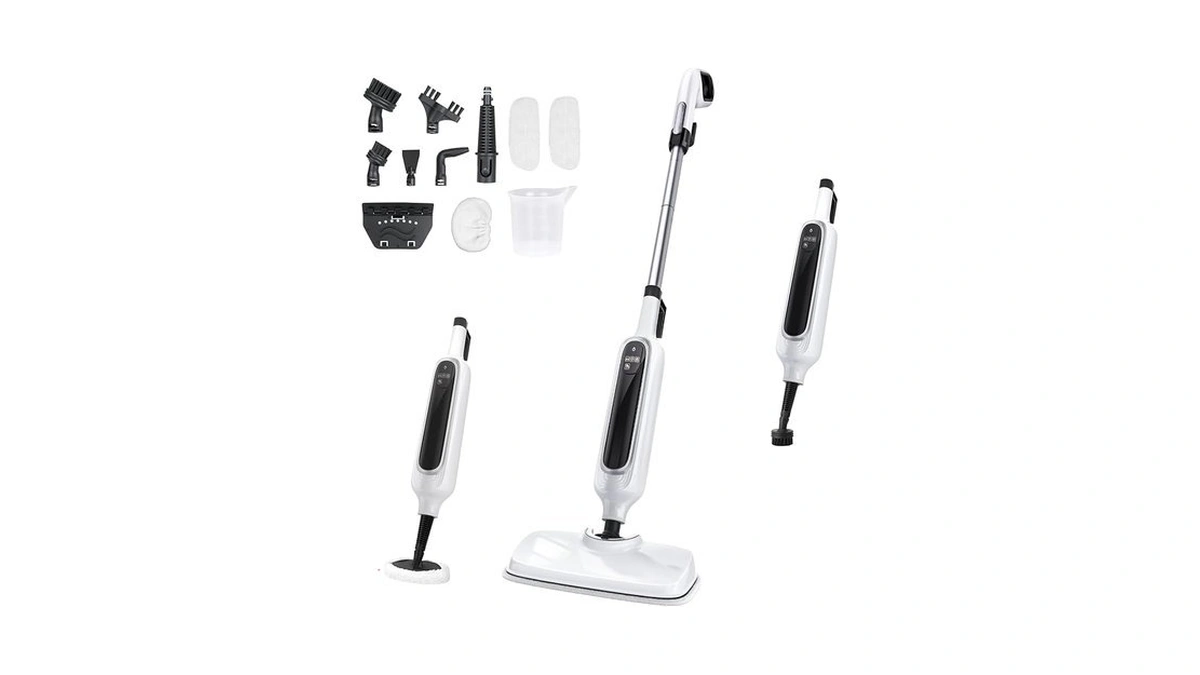 12-in-1 Steam Mop, Detachable Handheld Steam Cleaner For Home, 23ft