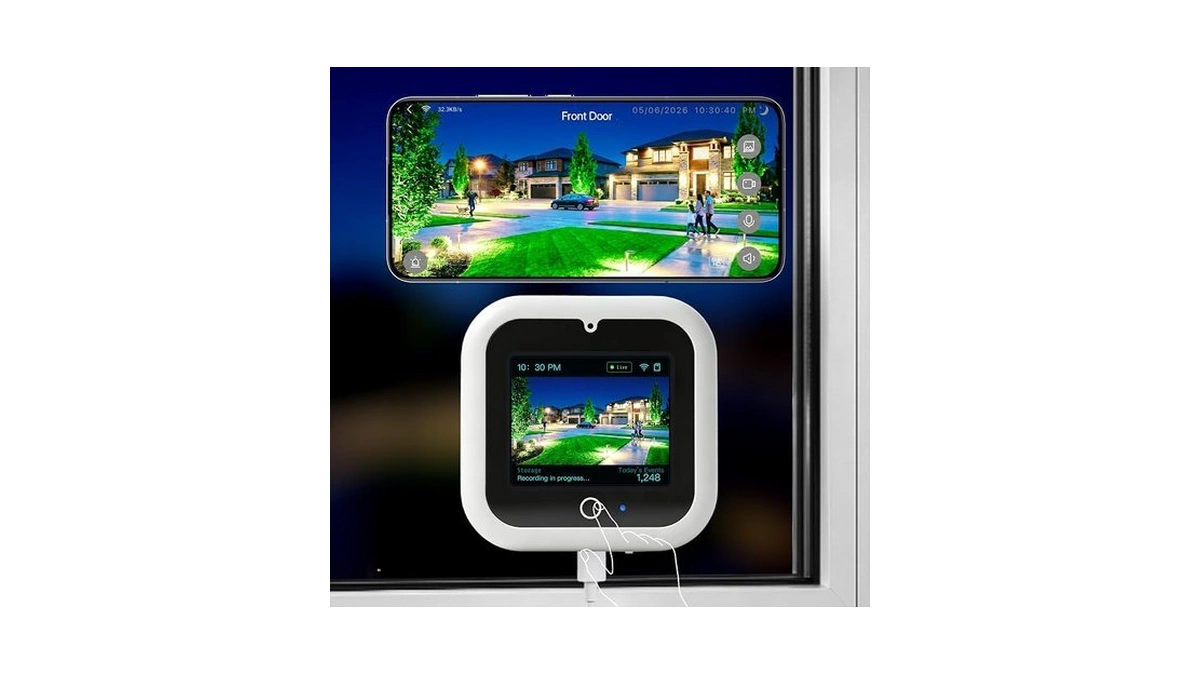 Ideabeam Window Camera With Smart Screen, 3k 5mp Indoor Window