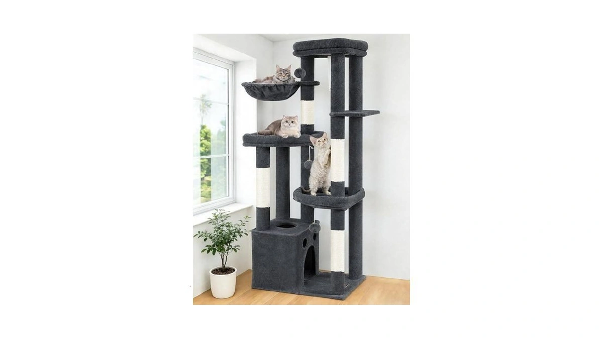 Multi-level Cat Tree Tower For Indoor Cats, 67 Inch Tall