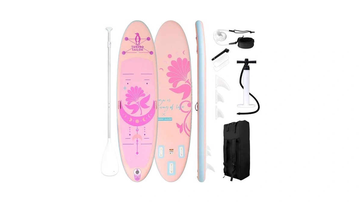 Tuxedo Sailor 10'6"×33"×6" Inflatable Stand Up Paddle Board With Sup