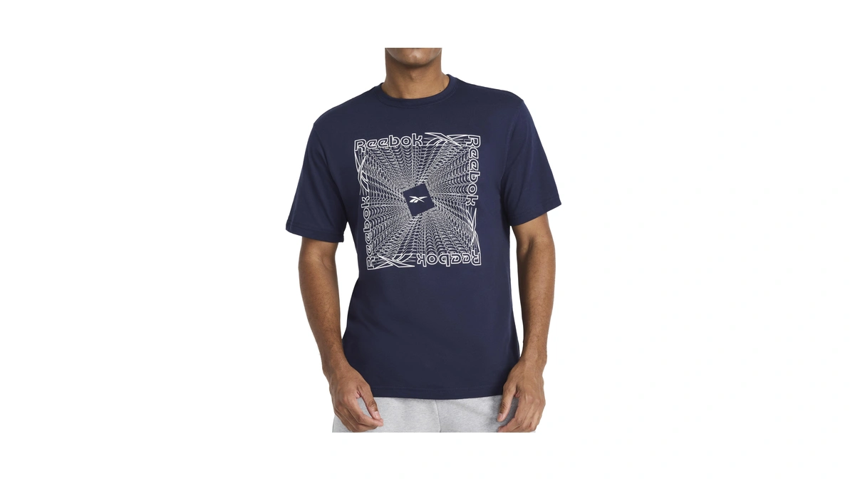 Reebok Menβs Vortex Short Sleeve T-shirt, Standard Fit, Lightweight Cotton-poly