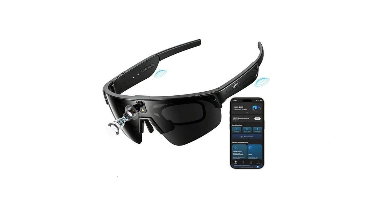 Chove 4k Camera Glasses, Ai Smart Sports Recording Sunglasses, Hd