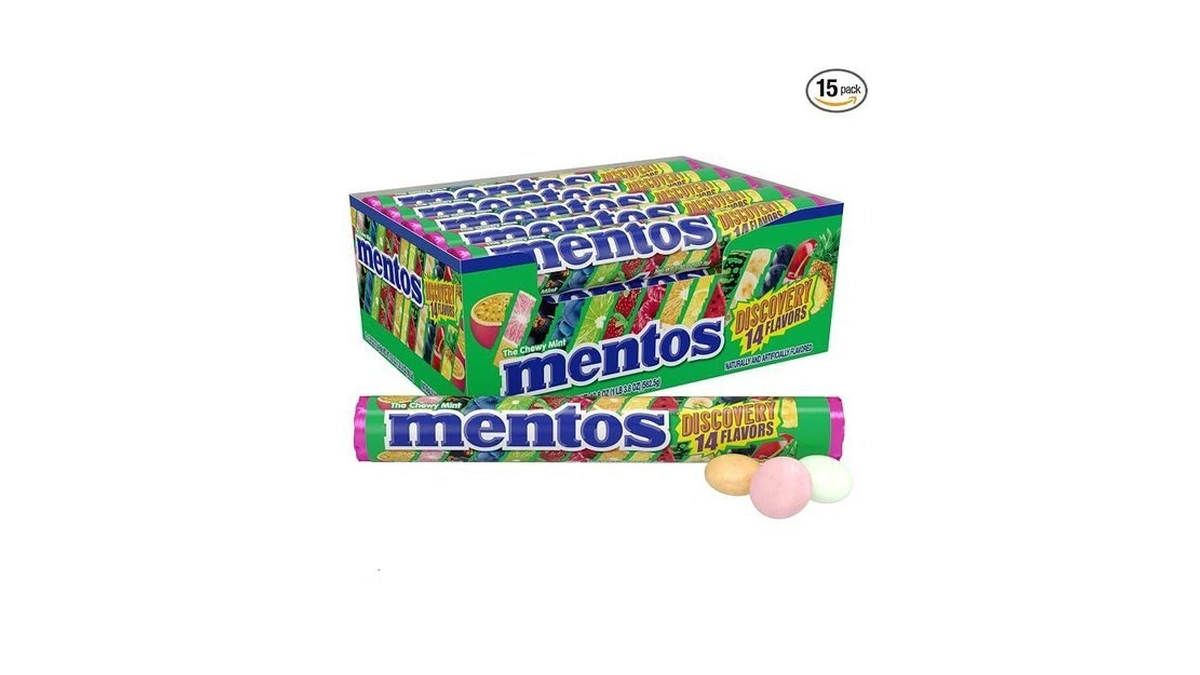 Mentos Chewy Mint Candy Roll, Discovery 14 Assorted Fruit Flavors,