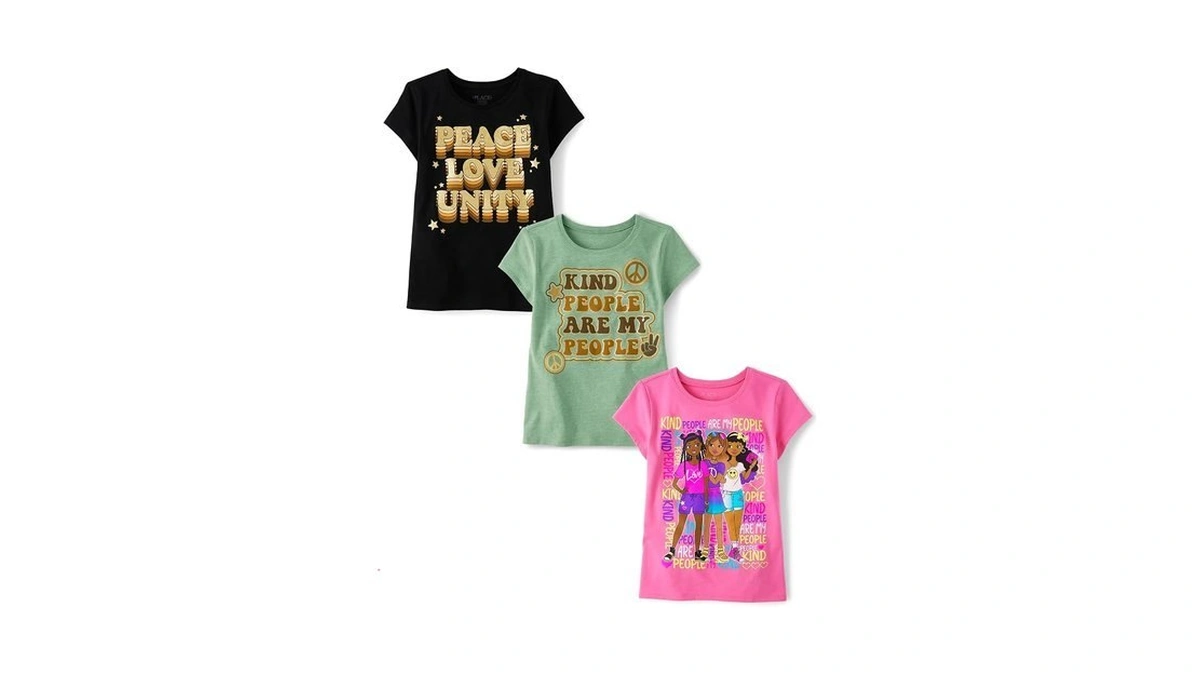 The Children's Place,girls,kindness, Love, Equality Short Sleeve Graphic T-shirts,multipacks,girl/peace Love