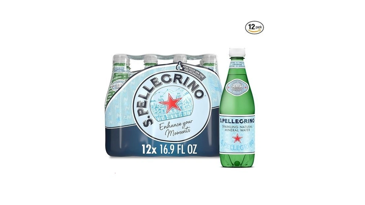 S.pellegrino Sparkling Natural Mineral Water, Plastic Bottles, 16.9 Fl Oz