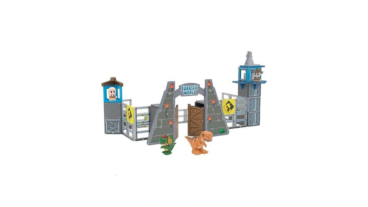 Tile Town Jurassic World Gate Escape Magnetic Tiles, 84 Pieces