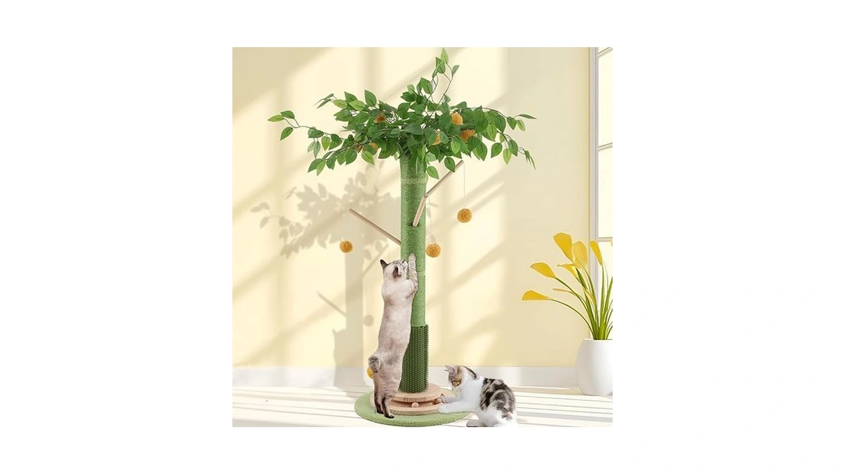 Cat Scratching Post, 45 Inch Tall Cat Scratcher Tree For