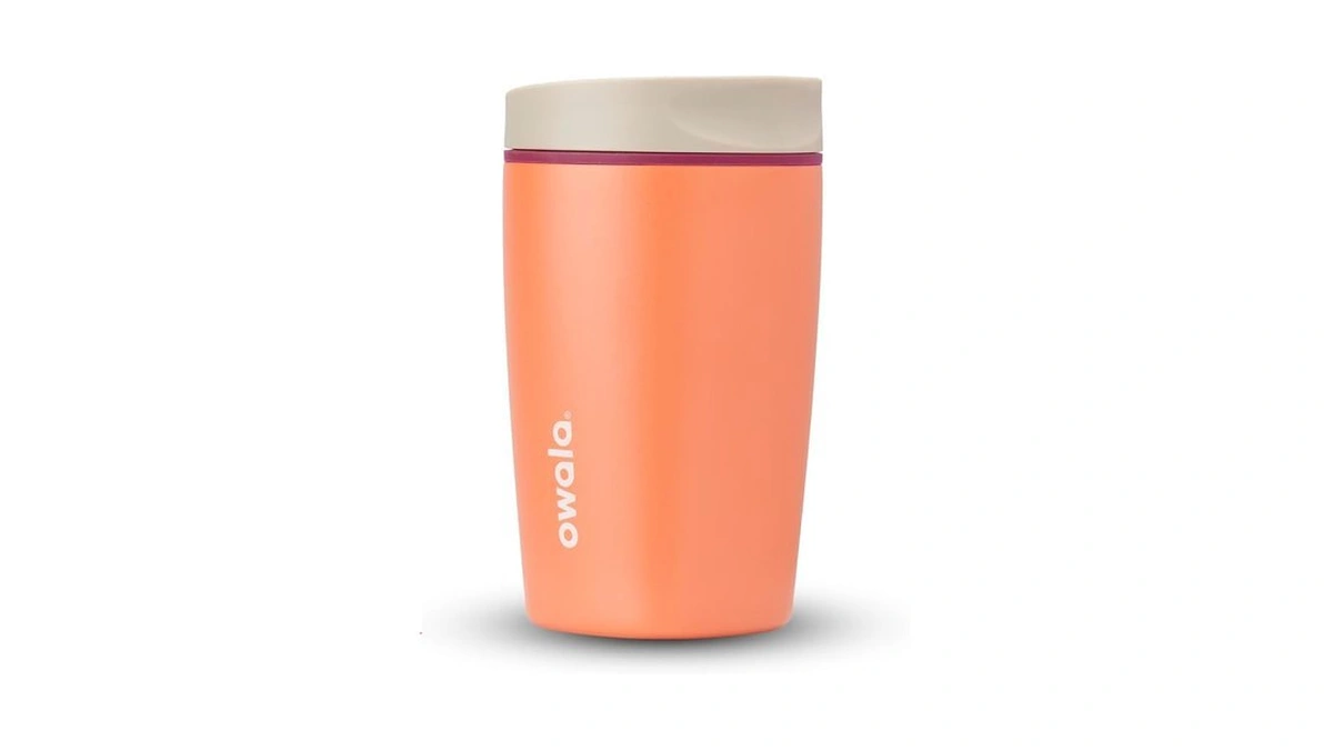 Owala Smoothsip Slider Insulated Stainless Steel Coffee Tumbler, Reusable Iced