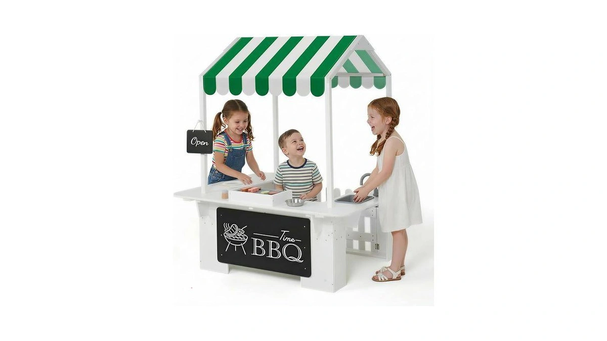 Edubebo Kids Outdoor Playhouse, Mud Kitchen, Bbq Toys,outdoor Playsets, Ideal