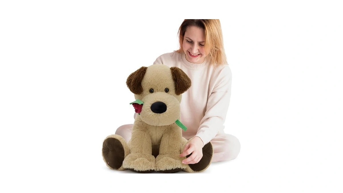 Karister Valentines Giant Dog Plush, 21.6" Soft Cute Puppy Stuffed
