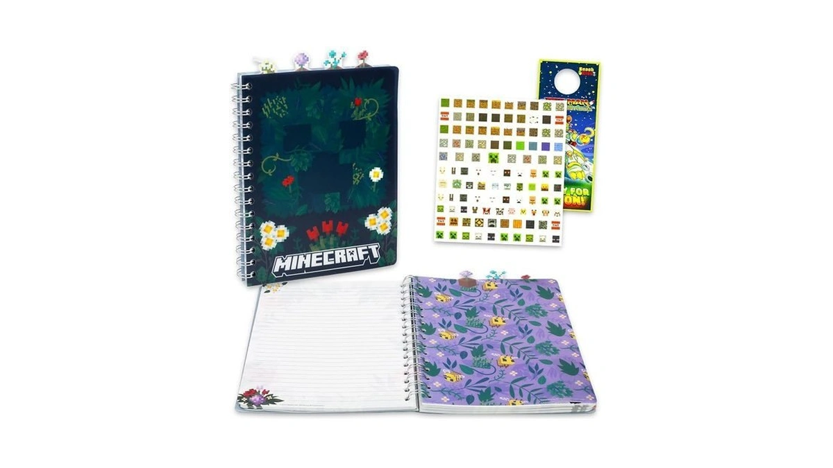 Minecraft School Supplies Set - Bundle Of Video Game Tabbed