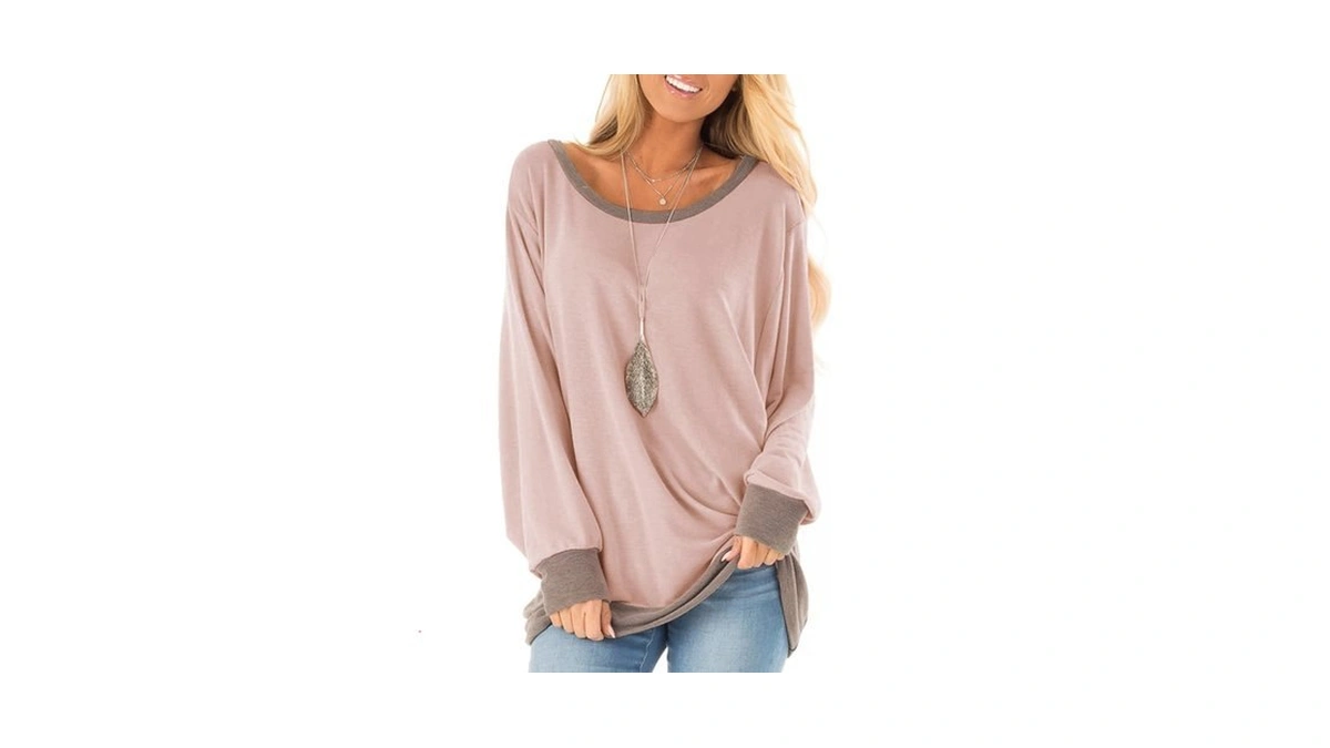 Fallorchid Womens Long Sleeve Tops Crew Neck Tunics Clothes Casual