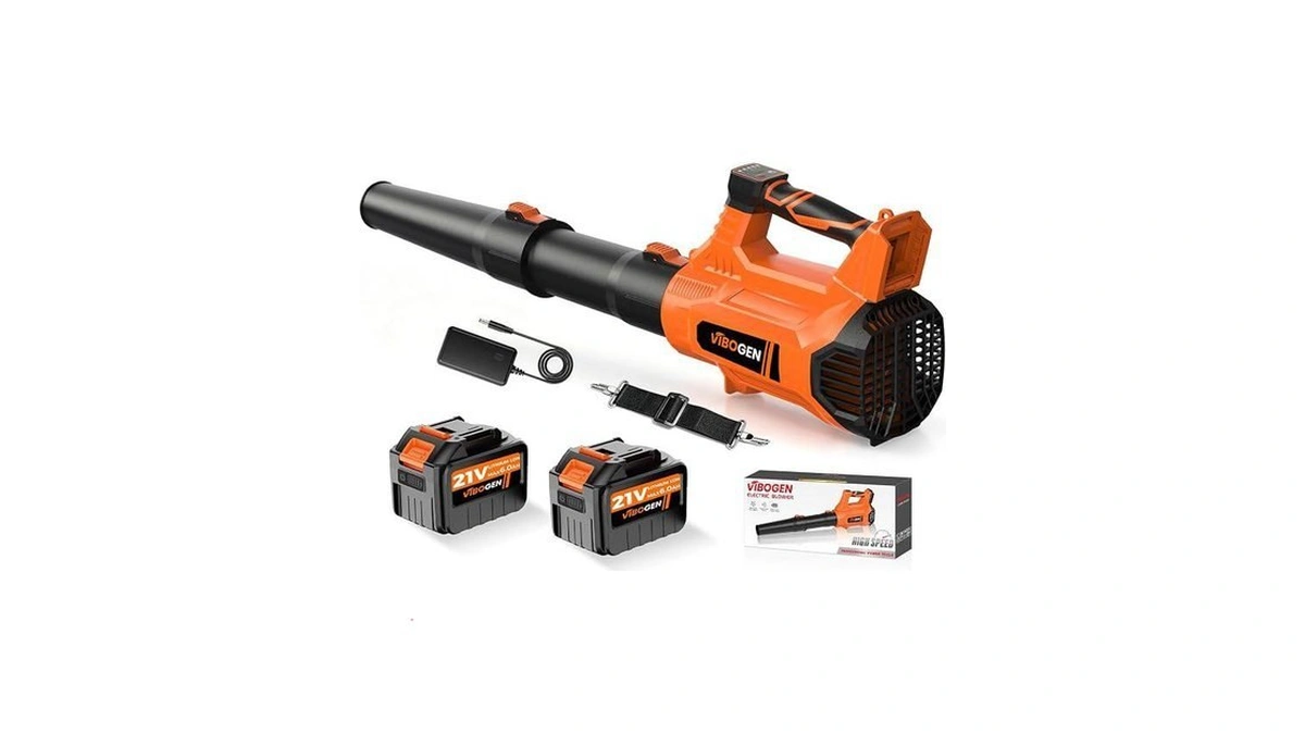 Vibogen Electric Leaf Blower Cordless 21v With 2x6.0ah Battery And