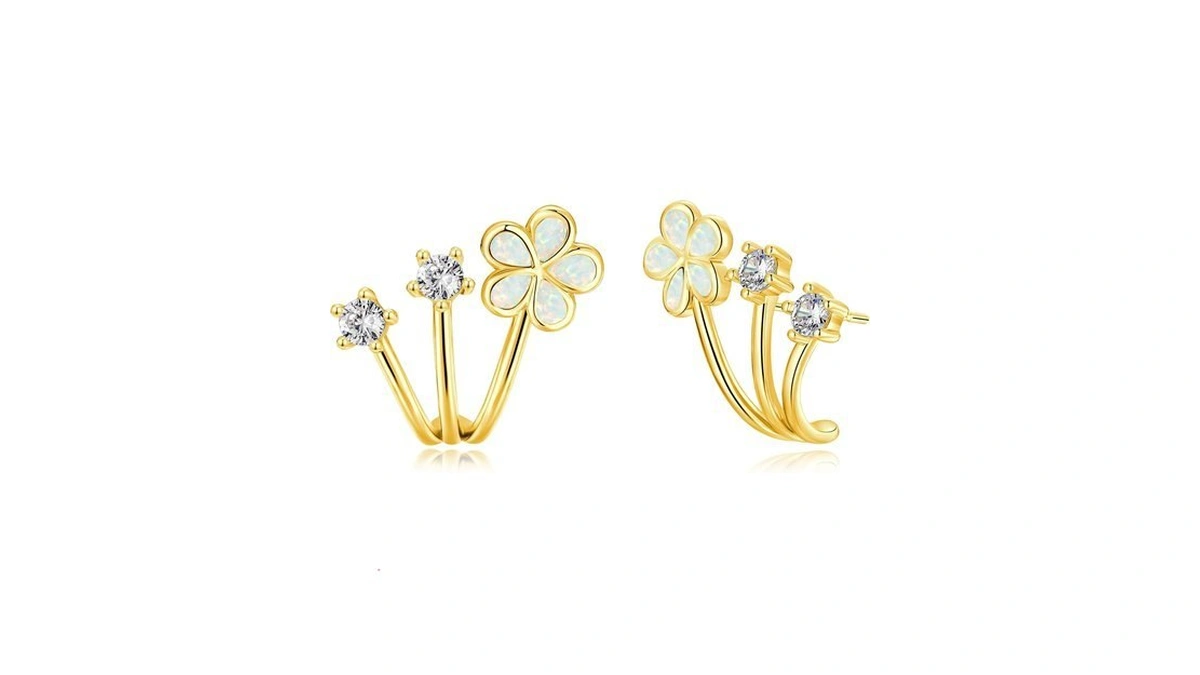 Cinily Mothers Day Gift For Mom Opal Stud Earrings For