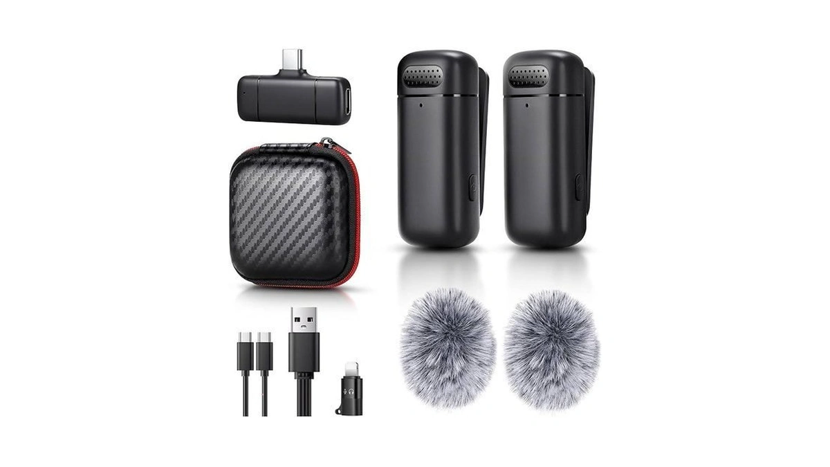 Sunnymark Mini Wireless Lavalier Microphone For Iphone/android/laptop, Plug & Play