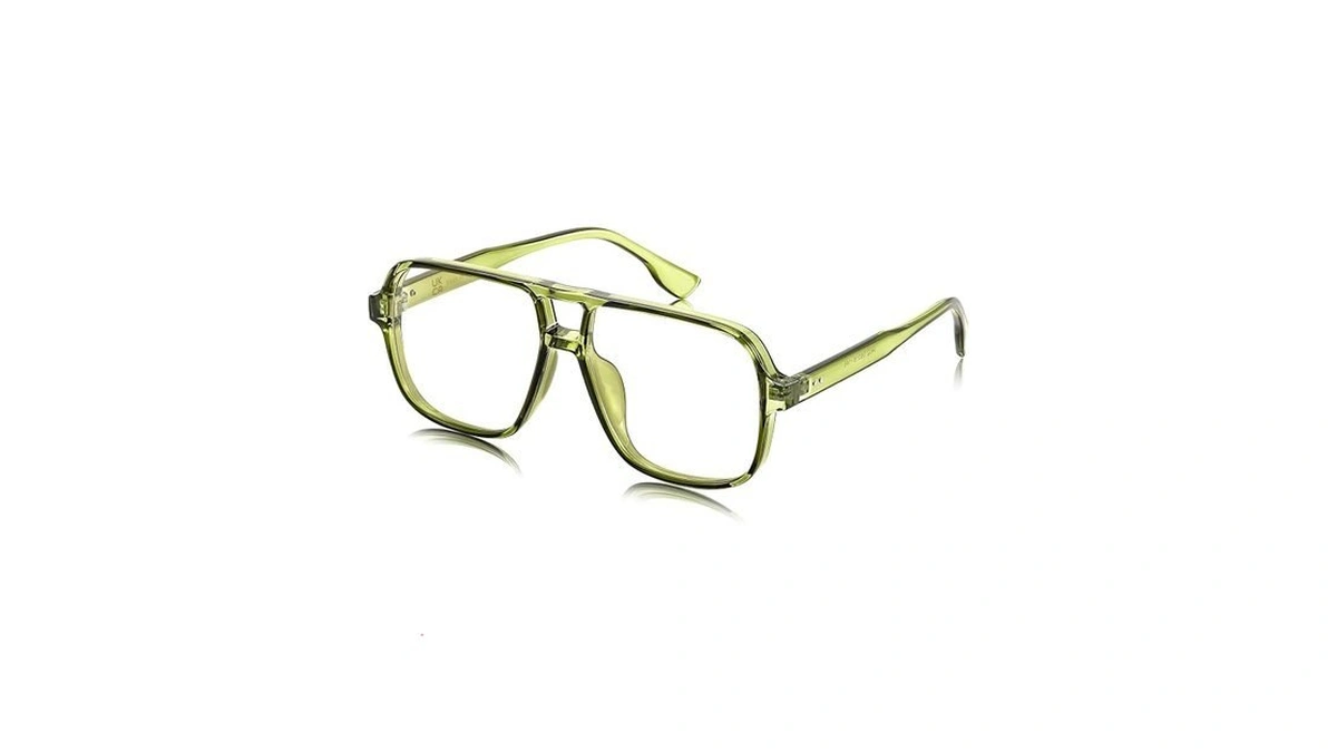 Feisedy Blue Light Blocking Glasses Clear Square Computer Lightweight Pilot