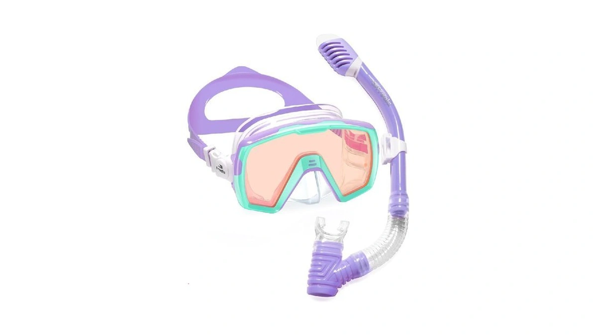 Freela Kids Snorkel Set Dry Top Mask Snorkeling Gear For