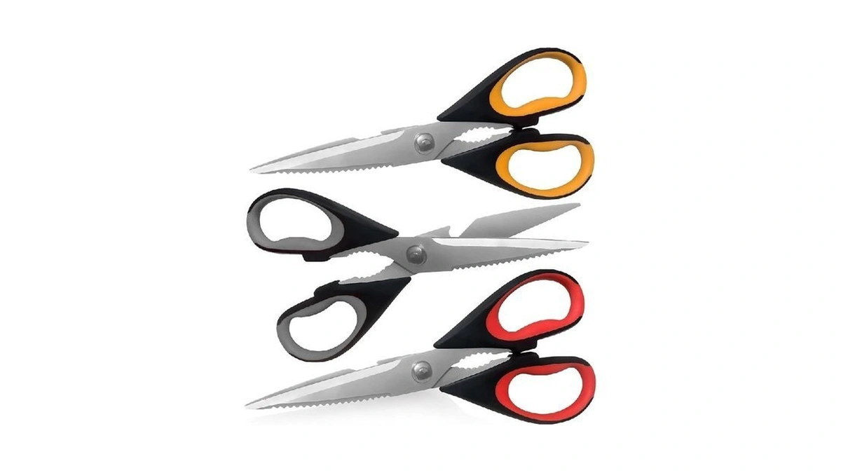 3 Pack Kitchen Scissors, Heavy Duty Kitchen Shears With Serrated