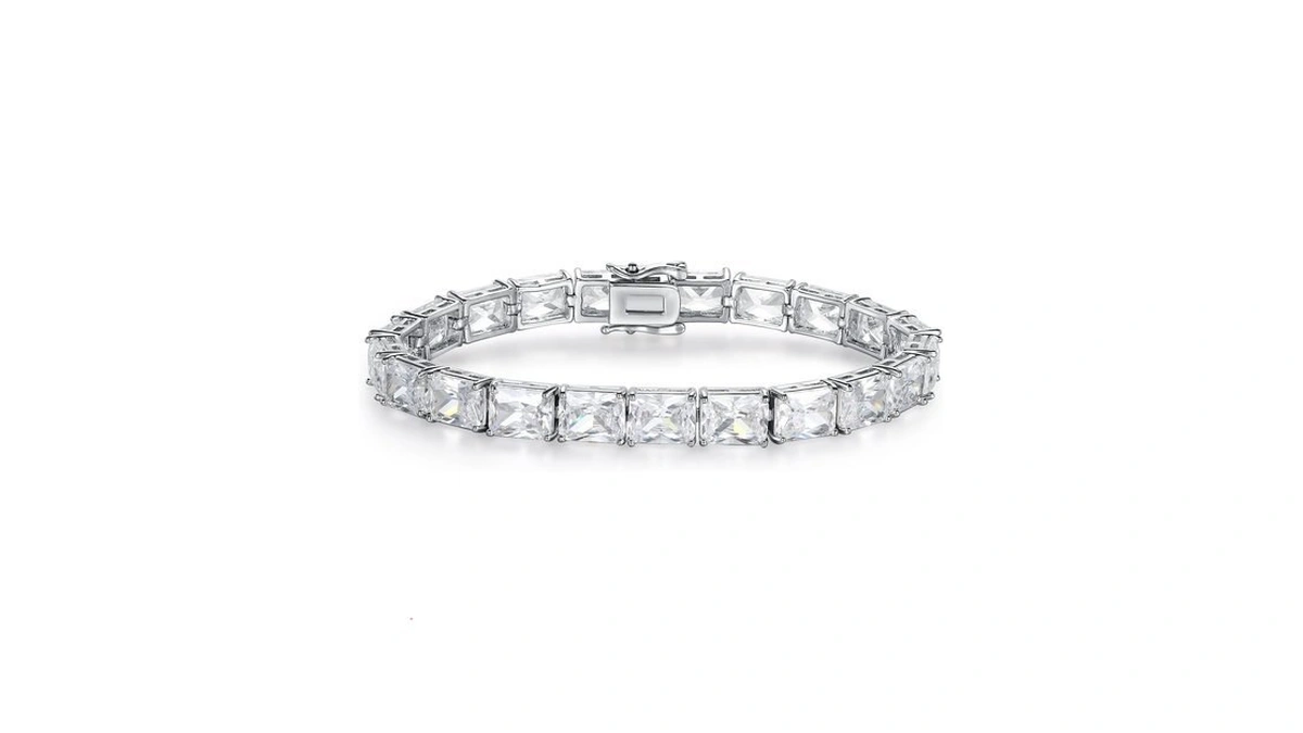 Mdfun 14k White Gold Plated Tennis Bracelet For Women –