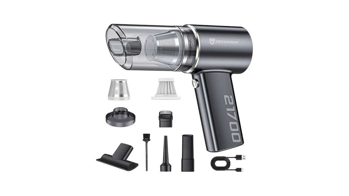 Securide Car Vacuum Cordless Portable With Brushless Motor,16000pa Suction Power,