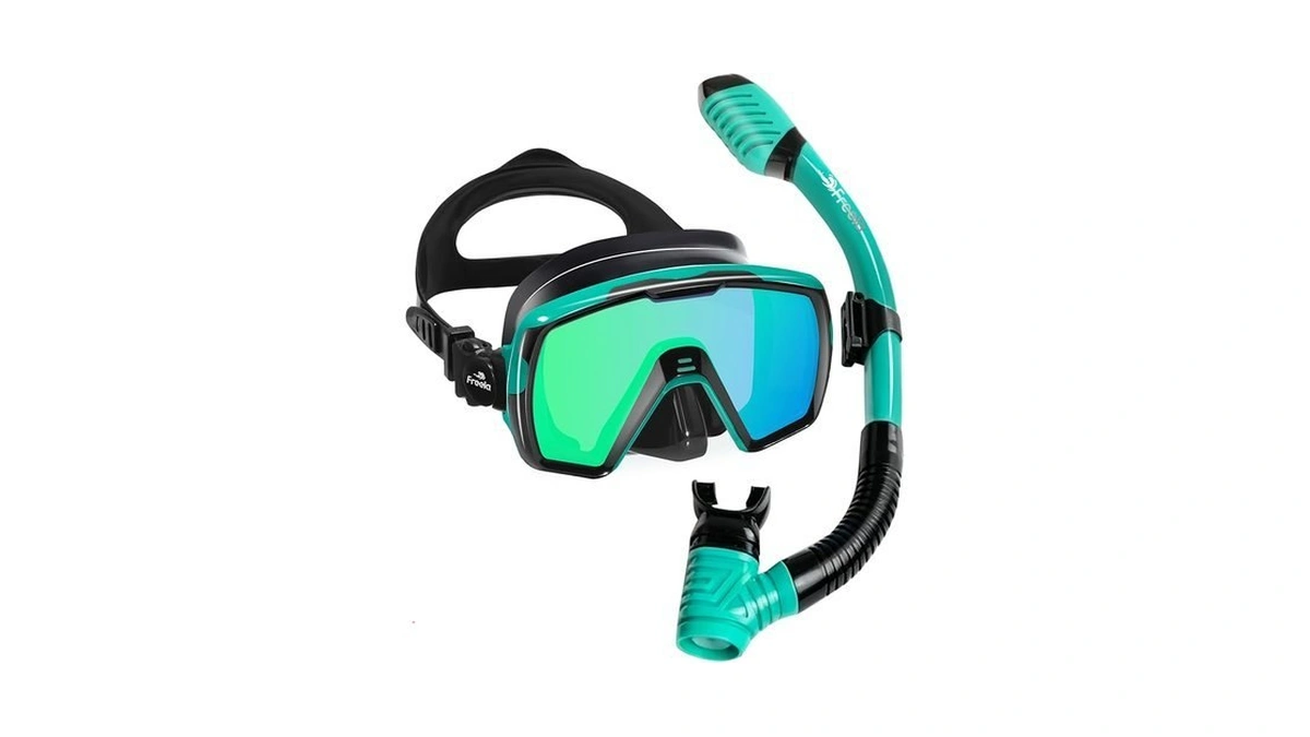 Freela Kids Dry Snorkel Set Scuba Diving Mask With Nose