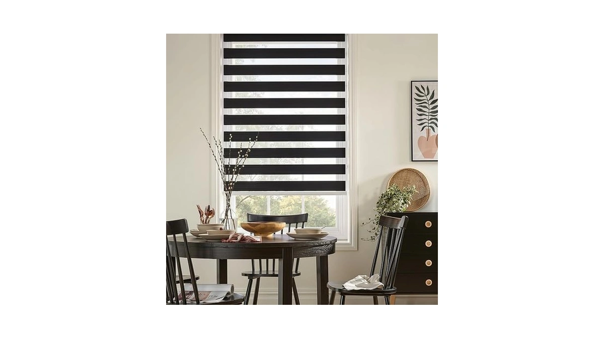 Ghv Zebra Blinds For Windows Corded Blackout Dual Layer Privacy