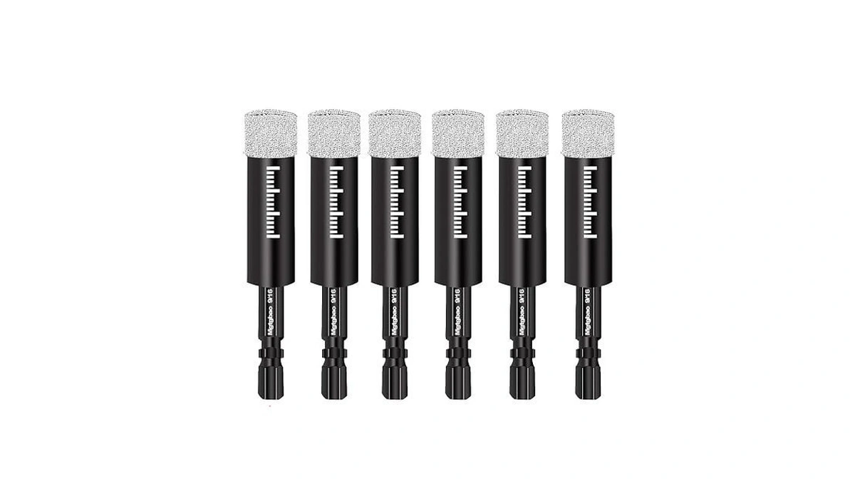 Mgtgbao 6pc 9/16β Black Dry Diamond Drill Bits Set, 14mm