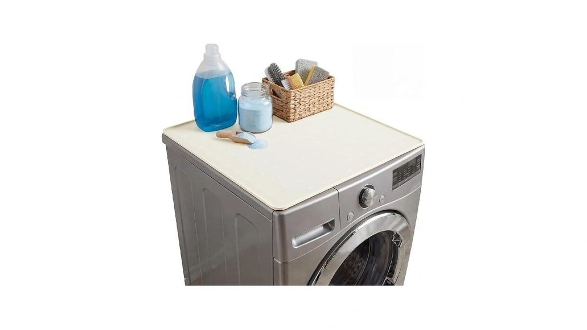 Zjwzlg Washer Dryer Top Protector Mat, 26"x26" 1pcs Beige,non-slip, Waterproof