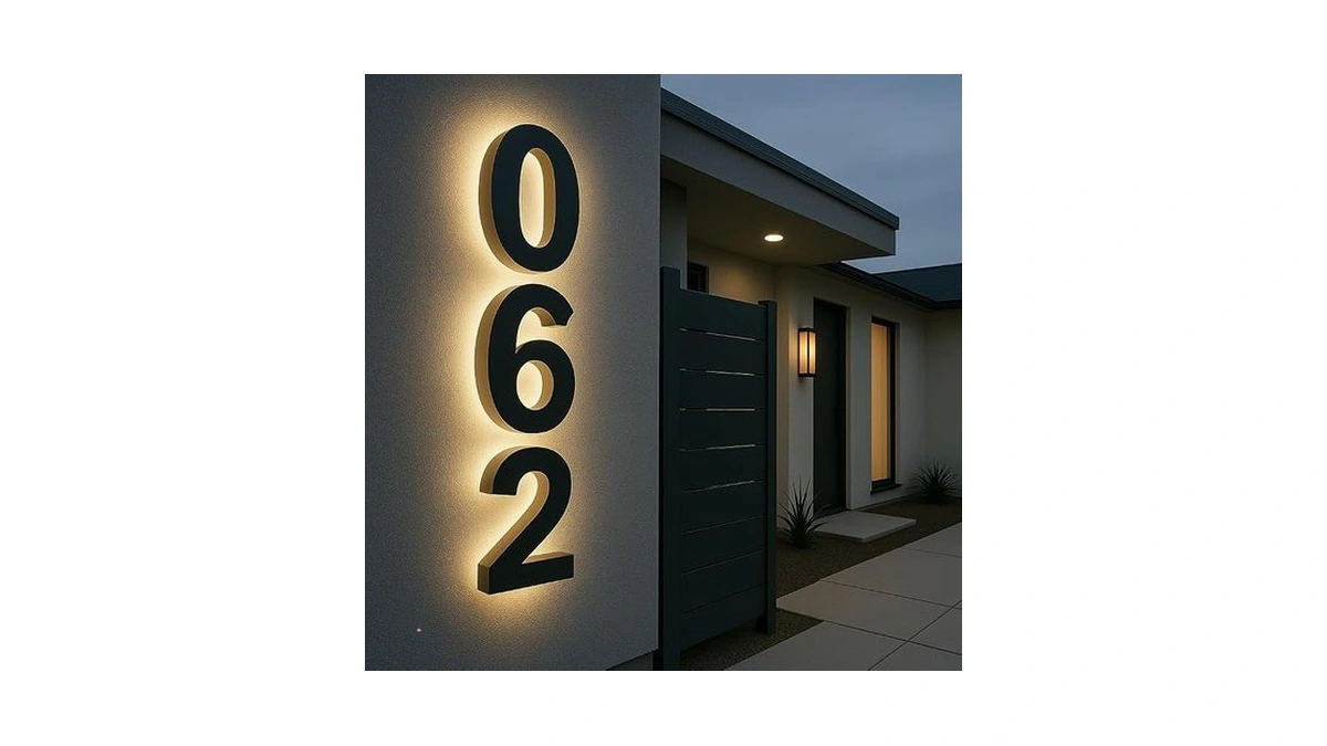 Custom Outdoor Led House Numbers – Weatherproof 304 Stainless Steel