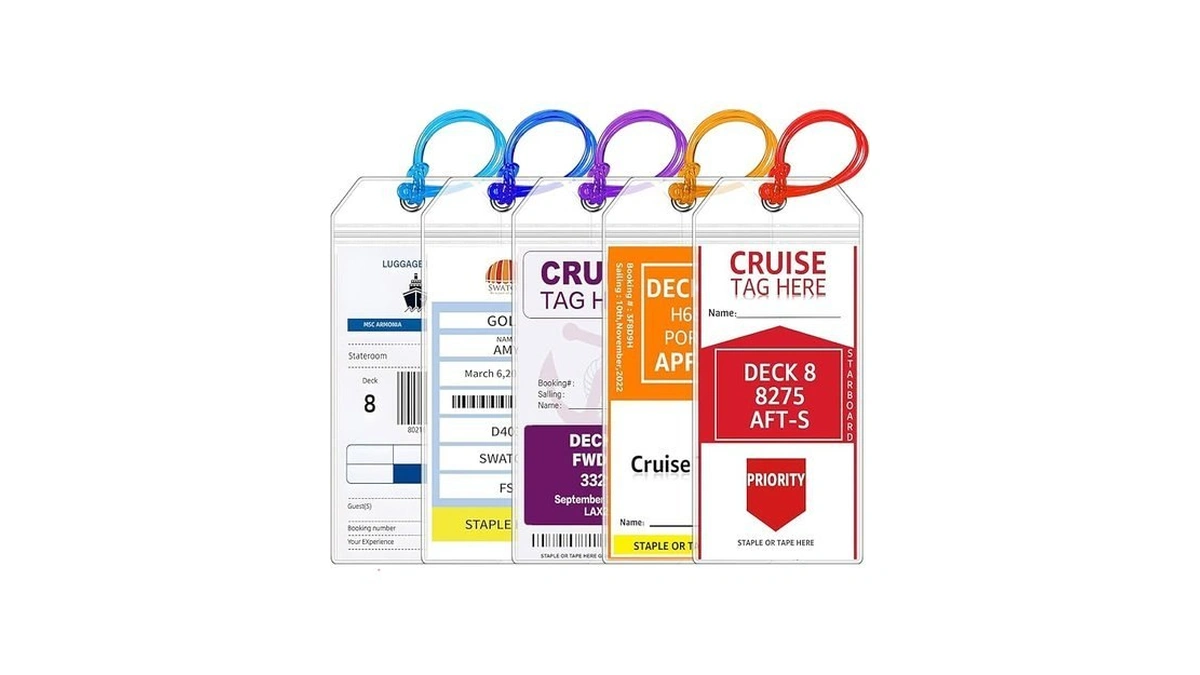 Cpcoin Cruise Luggage Tag Holder 5 Pack Clear Reusable Cruise