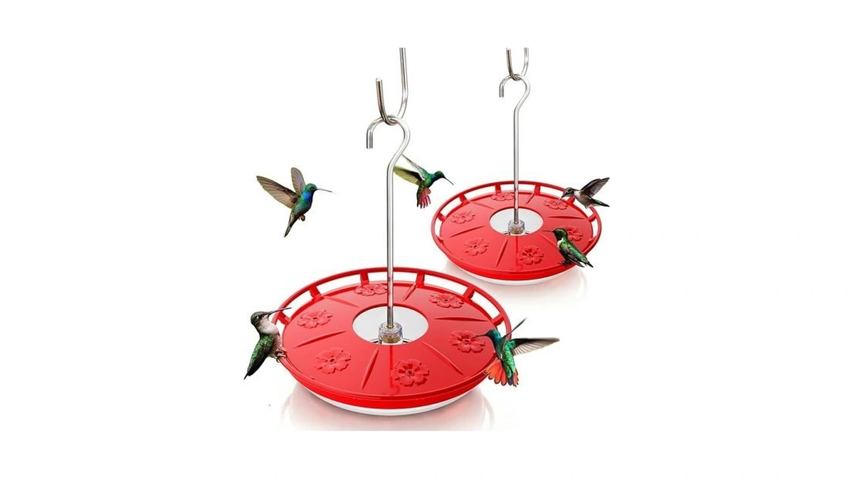 Kingsyard 2 Pack 16 Oz Disc Hummingbird Feeders For Outdoors