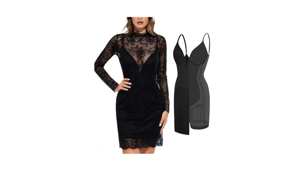 Popilush Formal Mother Of Bride Dresses - Shapewear Long Sleeve