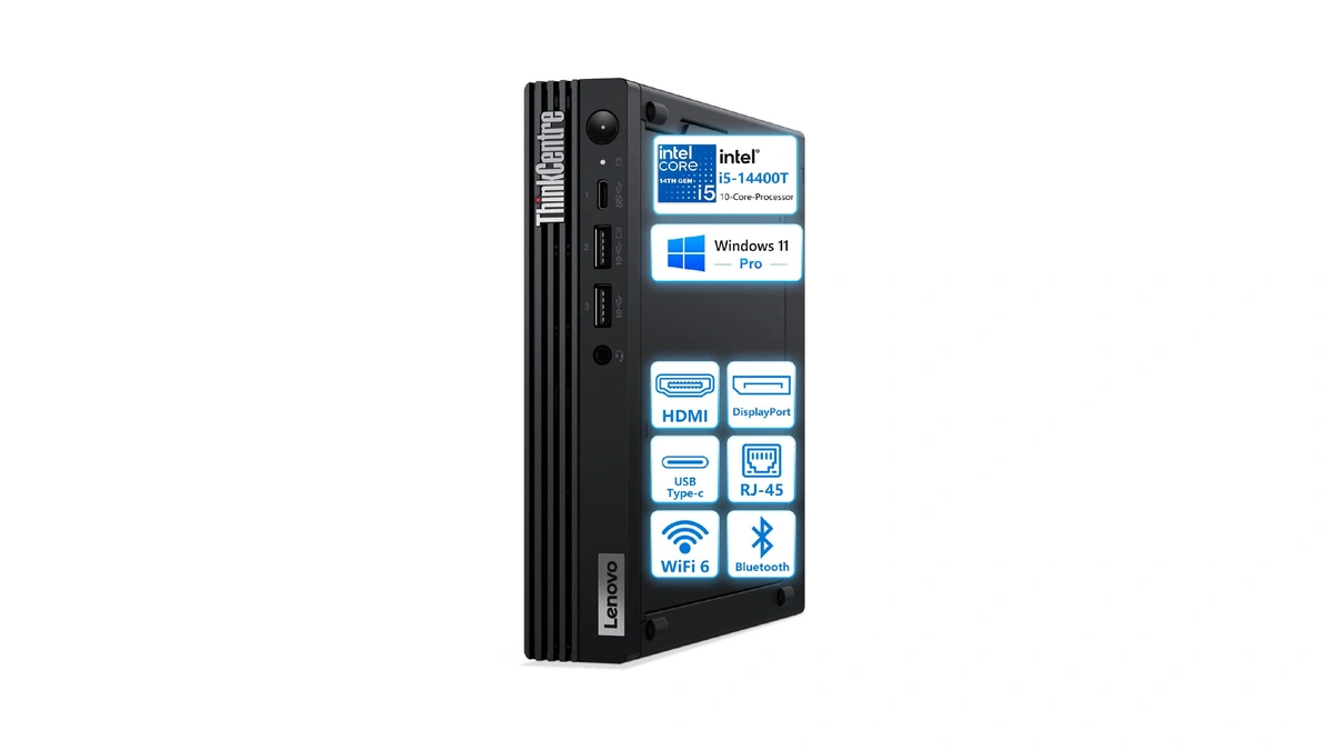 Lenovo Thinkcentre M70q Gen 5 Tiny Business Desktop| Intel I5-14400t