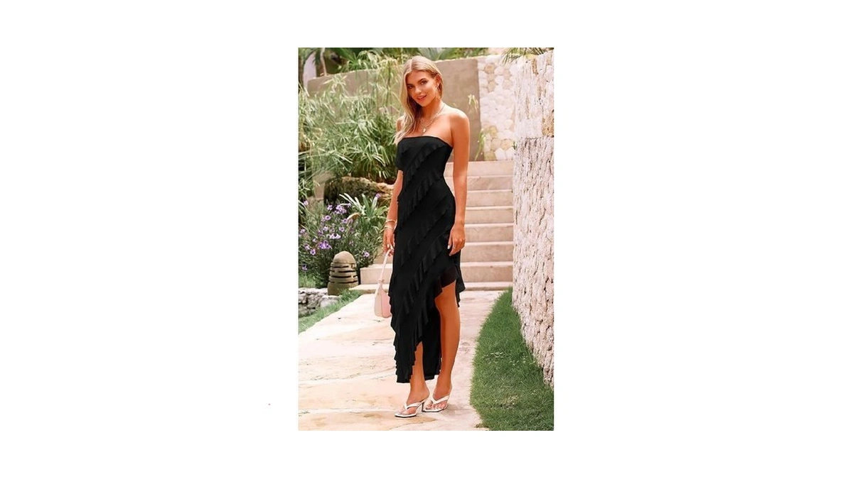 Prettygarden Summer Wedding Guest Dresses For Women 2025 Strapless Tube